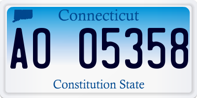 CT license plate AO05358