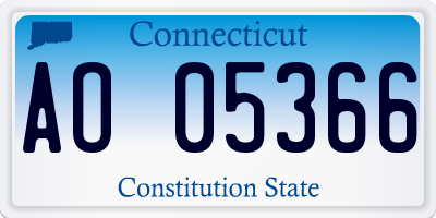 CT license plate AO05366