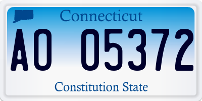 CT license plate AO05372