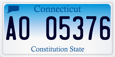 CT license plate AO05376