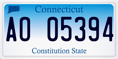 CT license plate AO05394