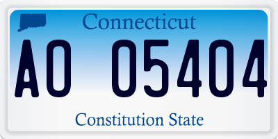 CT license plate AO05404