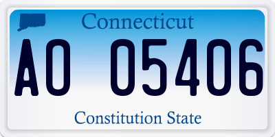 CT license plate AO05406