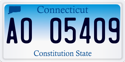 CT license plate AO05409
