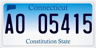 CT license plate AO05415