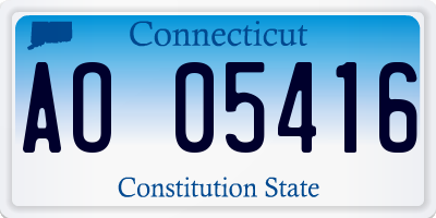 CT license plate AO05416