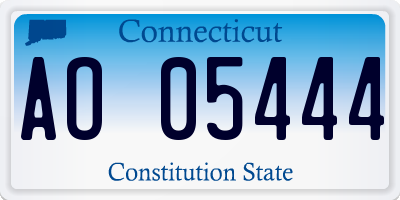 CT license plate AO05444