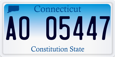 CT license plate AO05447