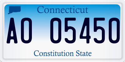 CT license plate AO05450