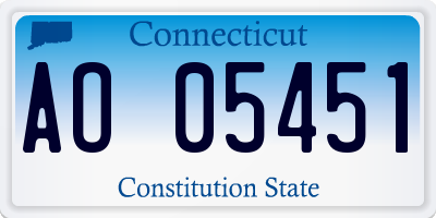 CT license plate AO05451