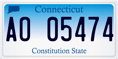 CT license plate AO05474