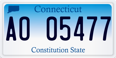 CT license plate AO05477