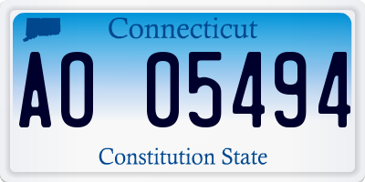 CT license plate AO05494