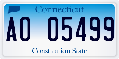 CT license plate AO05499