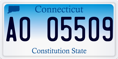 CT license plate AO05509