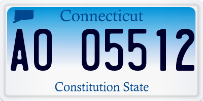 CT license plate AO05512