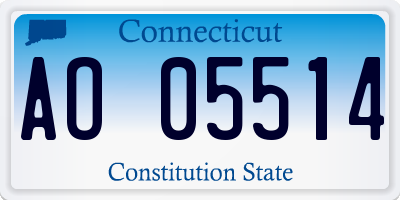 CT license plate AO05514