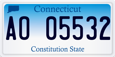CT license plate AO05532