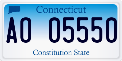 CT license plate AO05550