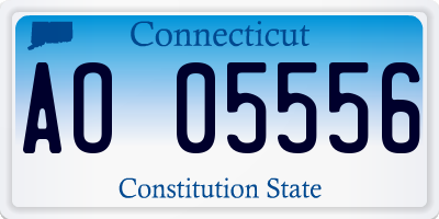 CT license plate AO05556