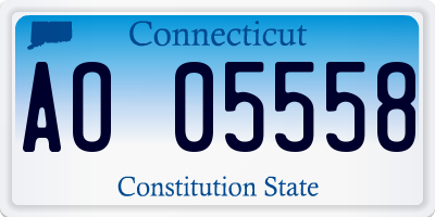 CT license plate AO05558