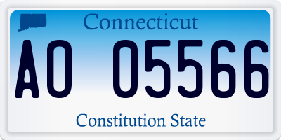 CT license plate AO05566