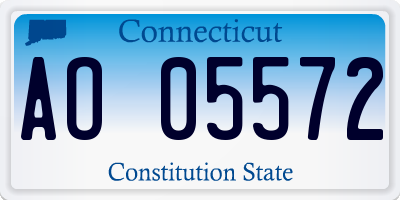 CT license plate AO05572