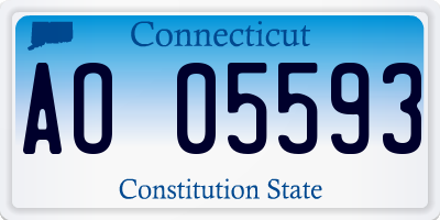 CT license plate AO05593