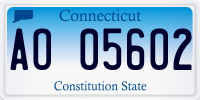 CT license plate AO05602