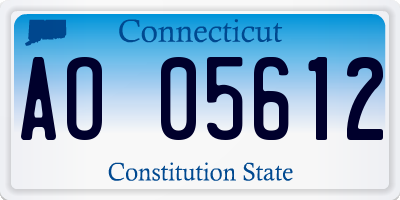 CT license plate AO05612