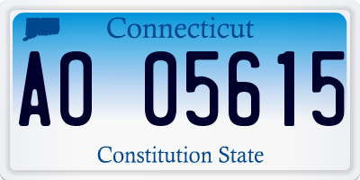 CT license plate AO05615