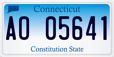 CT license plate AO05641