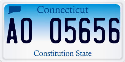 CT license plate AO05656