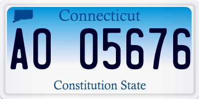CT license plate AO05676