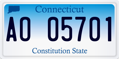 CT license plate AO05701