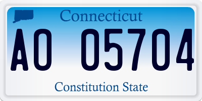 CT license plate AO05704