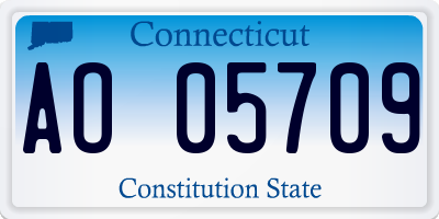 CT license plate AO05709