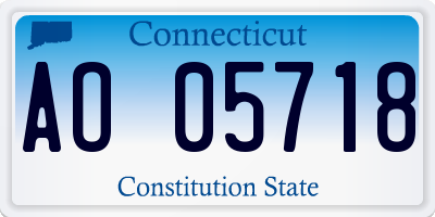 CT license plate AO05718