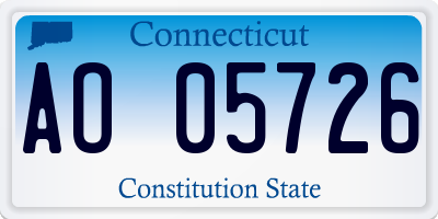 CT license plate AO05726