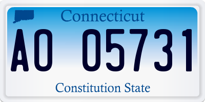 CT license plate AO05731