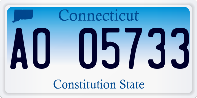 CT license plate AO05733