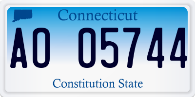 CT license plate AO05744