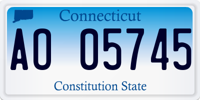 CT license plate AO05745