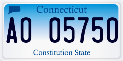 CT license plate AO05750