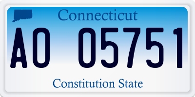 CT license plate AO05751