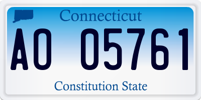 CT license plate AO05761