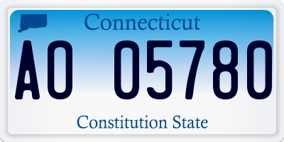 CT license plate AO05780