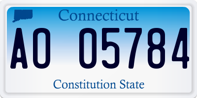 CT license plate AO05784