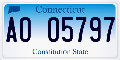 CT license plate AO05797