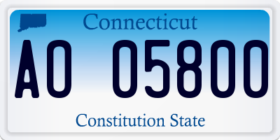 CT license plate AO05800